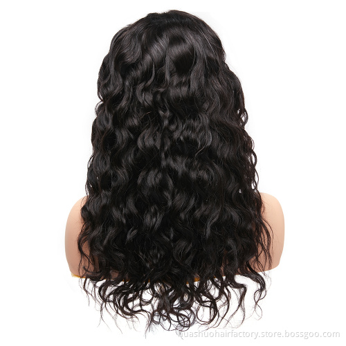 100% Virgin remy Hair Silk Top Wig  4*4  Water Wave Lace Front Wig